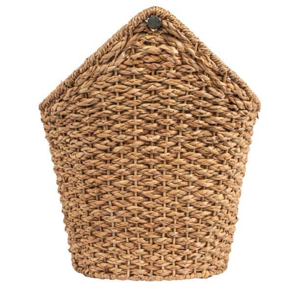 Natural Bankuan Braided Oval Toilet Paper Basket with Wood Bar