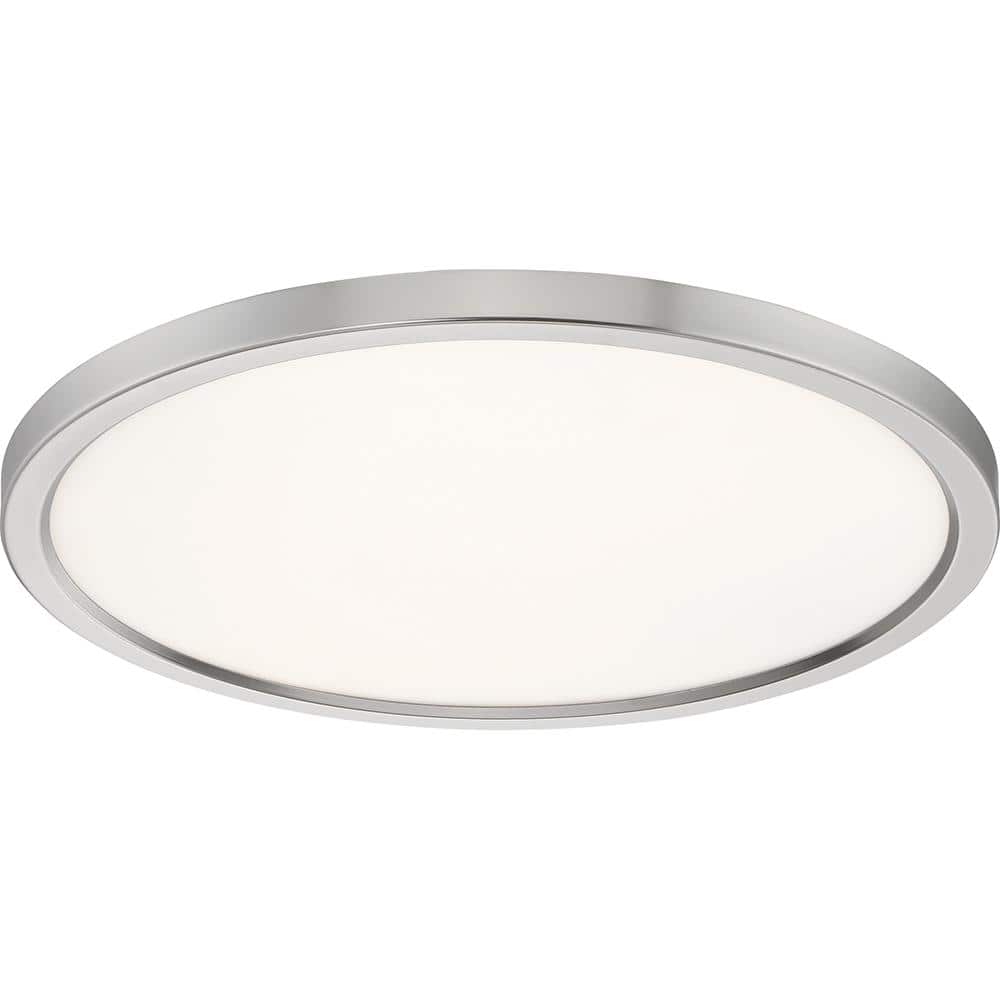 20" Brushed Nickel LED Flush Mount Ceiling Light