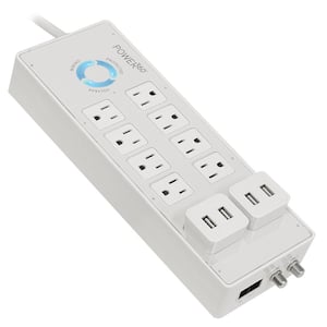 Power360 8-Outlet Floor Strip with USB Pluggable