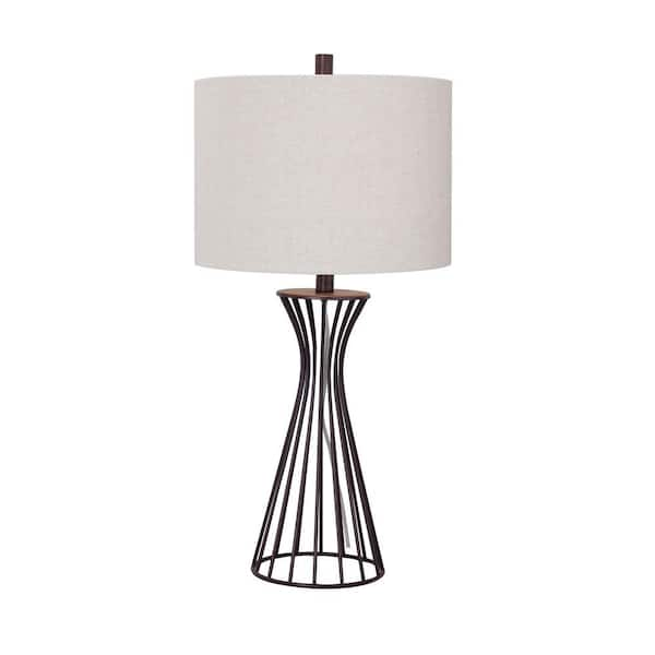 Fangio Lighting 28.5 in. Oil-Rubbed Bronze Metal Table Lamp