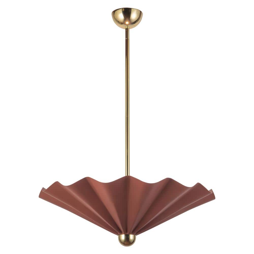 Furrow 25-in Burgundy dimmable LED Pendant price history on PriceWatchPro