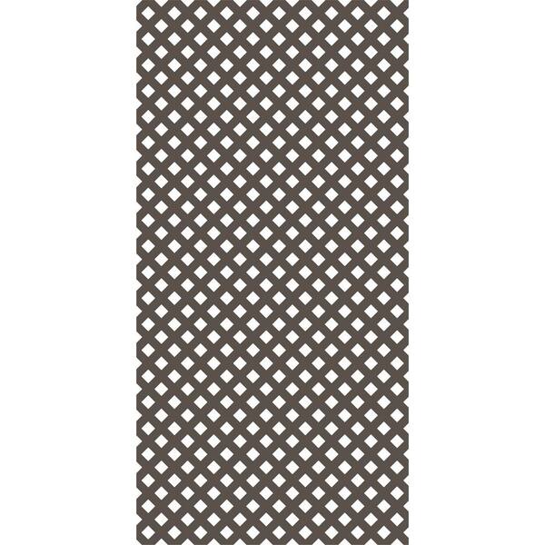 GRID AXCENTS 4 ft. x 8 ft. Mustang Brown Privacy Lattice (2-Pack)