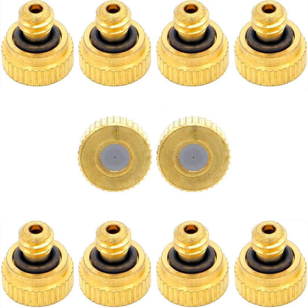 10Pcs Brass Misting Nozzle 0.004 Inch Orifice 10/24 UNC Replacement Heads for Outdoor Cooling System Durable price history on PriceWatchPro
