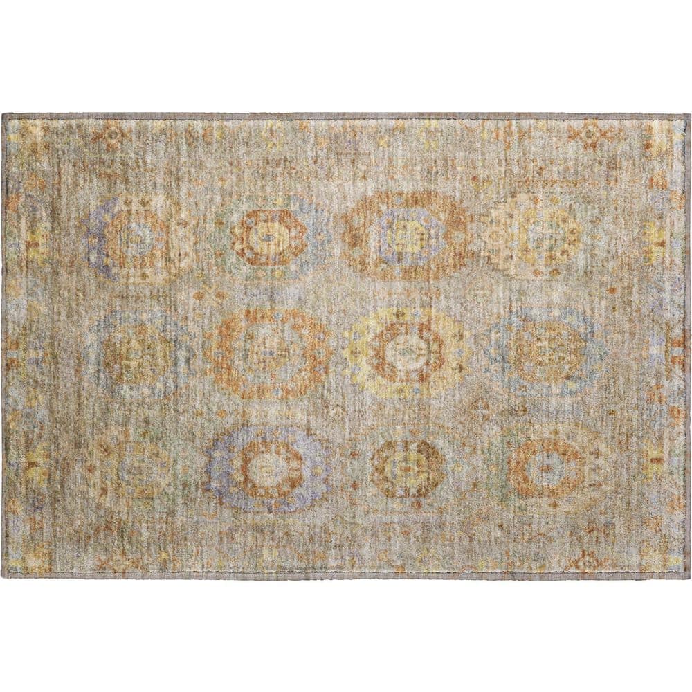 Mayfield Premium Machine Washable Abstract AMF2227 Taupe 2 ft. x 3 ft. Accent Rug price history on PriceWatchPro