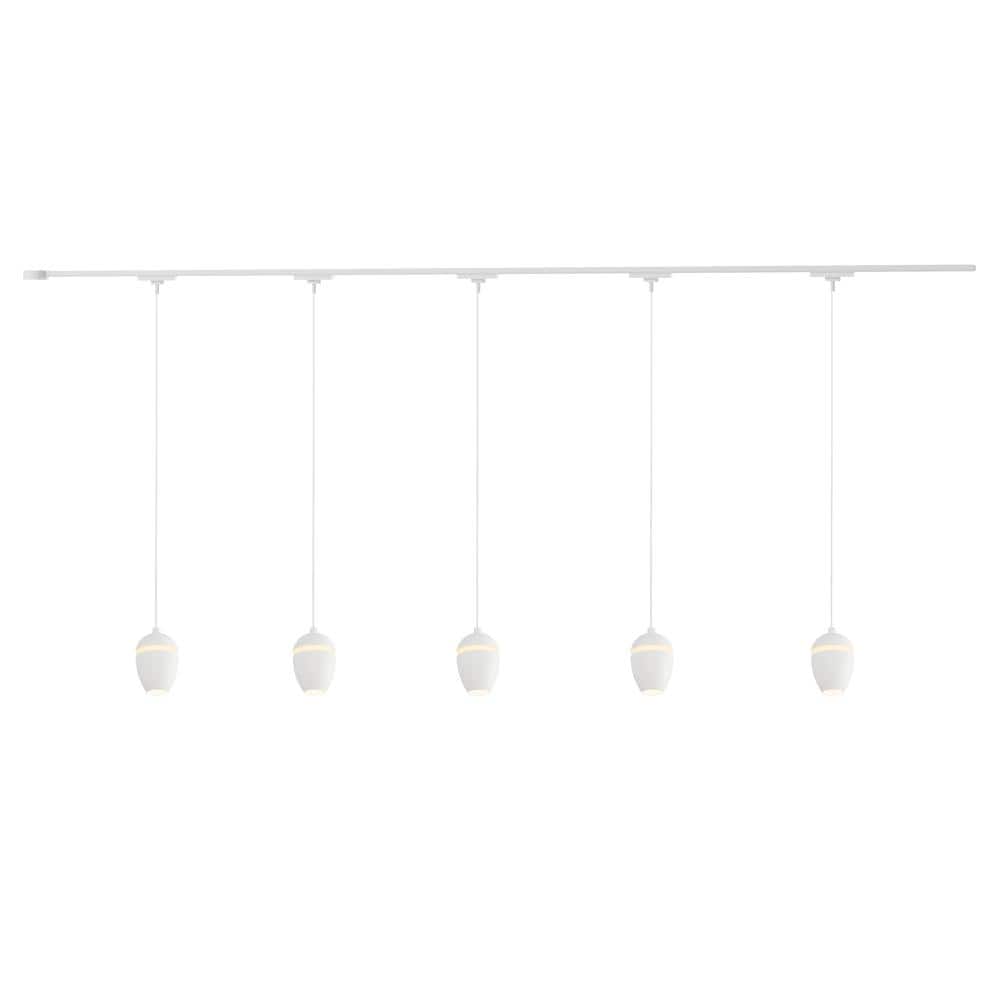 Eloa 5 Light White dimmable 3000K LED Trilo Track Ceiling Kit price history on PriceWatchPro