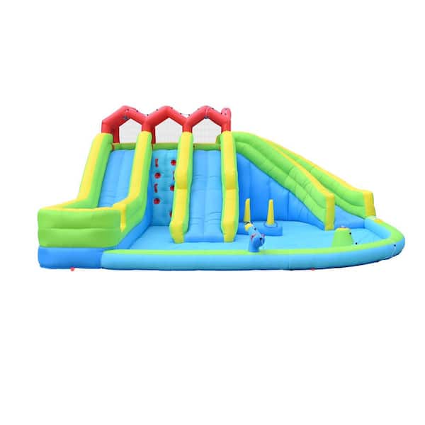 Multicolor 7 in1 Inflatable Slide Water Park Trampoline Bouncing House