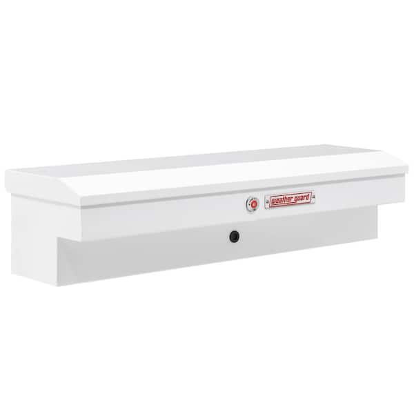 56 in. White Steel Lo-Side Truck Tool Box