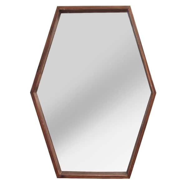 HomeRoots Dark Wood Framed Wall Mirror