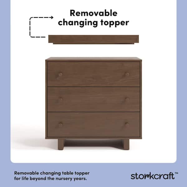 Storkcraft Texas 3 Drawer Chest with Topper - Hazelnut