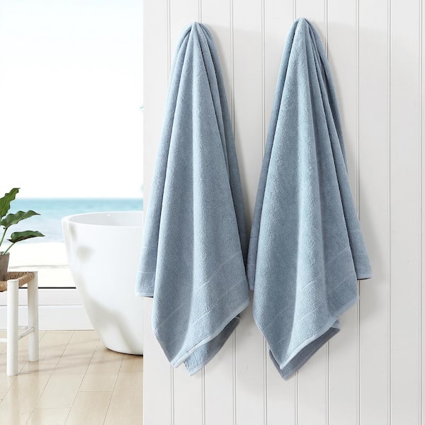 Nautica- Bath Towels, Absorbent & Fade Resistant Cotton Towel Set,  Fashionable Bathroom Decor (Oceane Turquoise, 2 Piece)