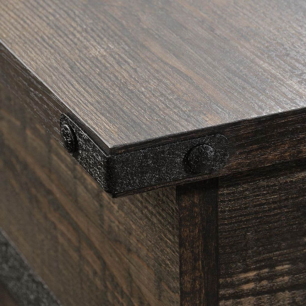 Carbon Oak and Metal Lift-Top Coffee Table with Storage