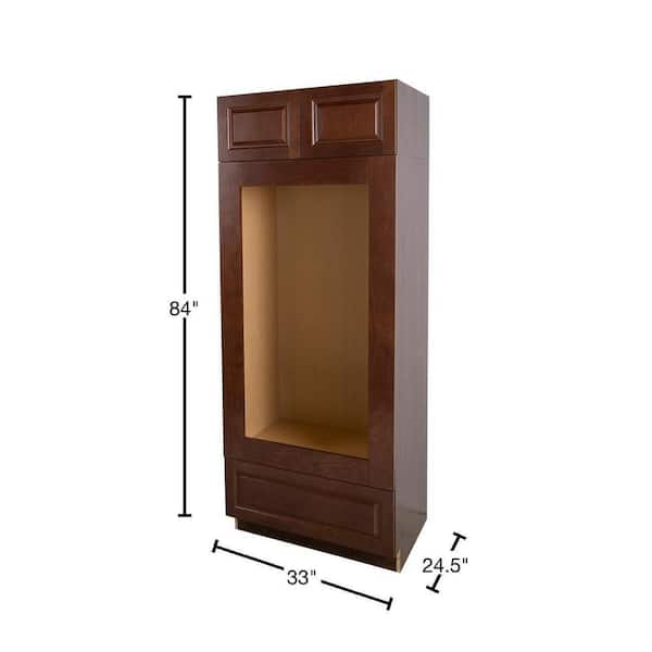 Hampton Bay Hampton Assembled 18x30x12 in. Wall Flex Kitchen Cabinet with Shelves and Dividers in Cognac Red