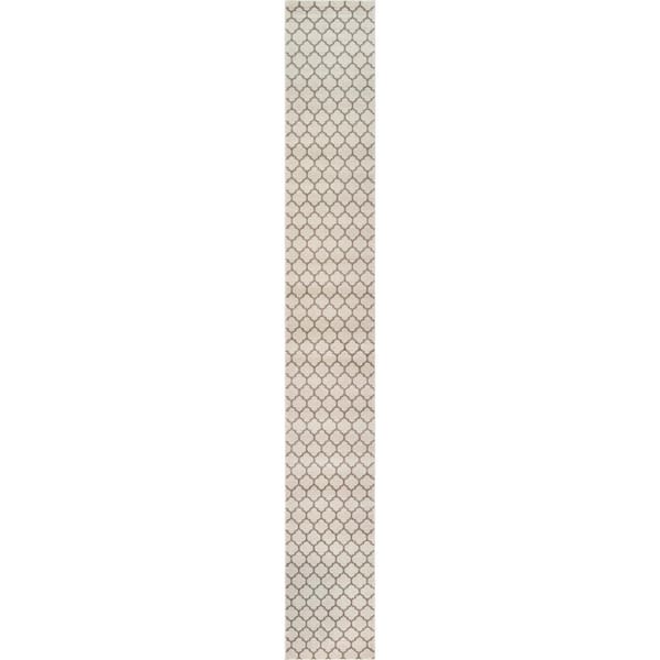 Unique Loom Trellis Philadelphia Beige/Light Brown 2' 7 x 19' 8 Runner Rug