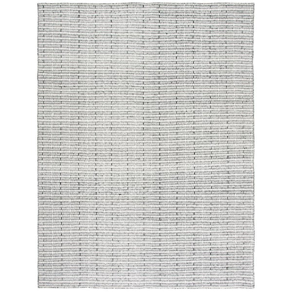 SAFAVIEH Vermont Black/Ivory 9 ft. x 12 ft. Tribal Striped Area Rug