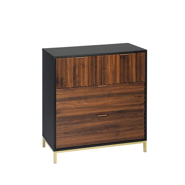 Tileon 31.5 in. W x 15.74 in. D x 35.43 in. H in Brown Particle Board Ready to Assemble Floor Base Kitchen Cabinet
