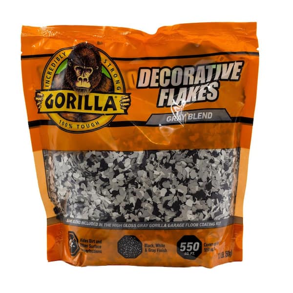 1 lb. Gray/High Gloss Premium Interior Concrete Decorative Flakes