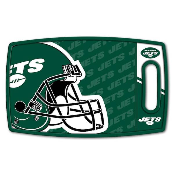 NFL New York Jets Logo Series Cutting Board 9in x 0.5in- Rectangle- Manufactured Wood and polypropylene