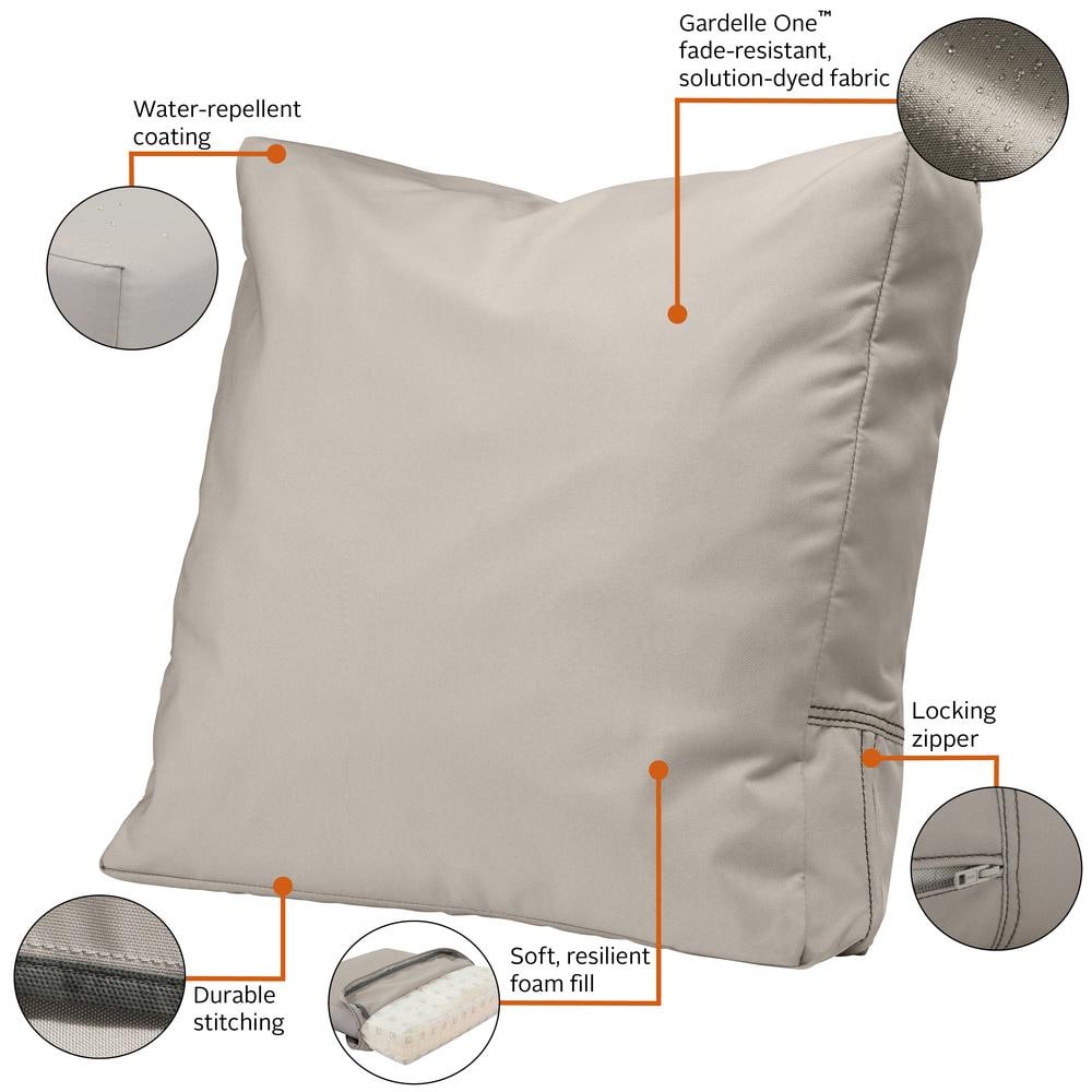 Ravenna Luxe Mushroom Beige Outdoor Loveseat Cushion
