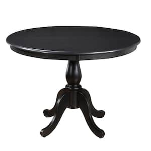Fairview Antique Black 42 in. Round Pedestal Dining Table