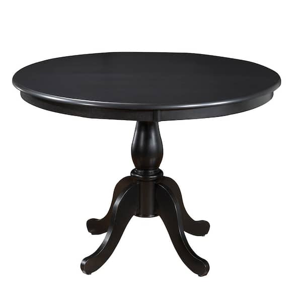 CAROLINA CLASSIC Fairview Antique Black 42 in. Round Pedestal Dining Table