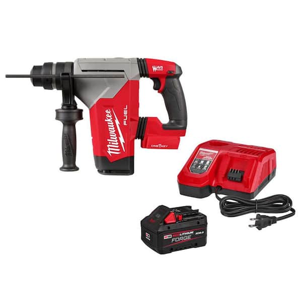 M18 FUEL 18V Lith-Ion Brushless Cordless SDS-Plus 1-1/8 in. Rotary Hammer Drill w/ FORGE 8. 0Ah Battery & Charger