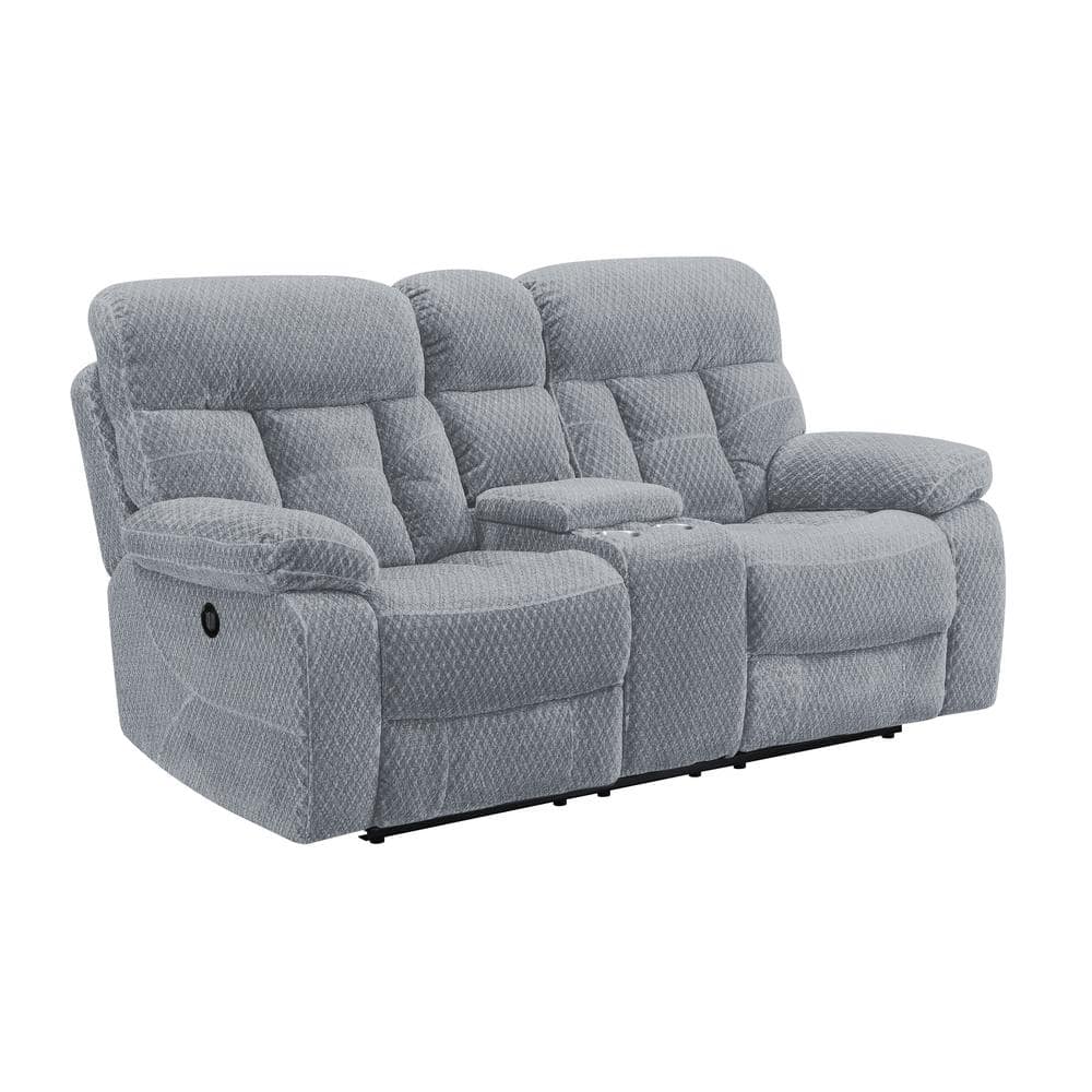 Bravo 3-Piece Stone Gray Polyester Reclining Living Room Set