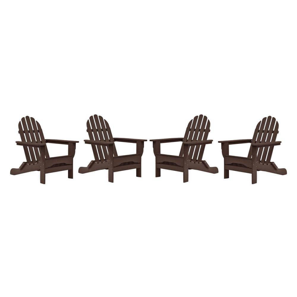 Icon Chocolate Recycled Plastic Adirondack Chair (4-Pack) price history on PriceWatchPro