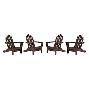 Icon Chocolate Recycled Plastic Adirondack Chair (4-Pack)