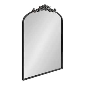 Arendahl 36 in. x 24 in. Traditional Arch Black Framed Decorative Wall Mirror
