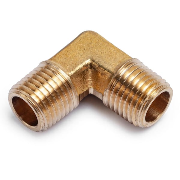 LTWFITTING 1/4 in. MIP Brass Pipe 90° Elbow Fitting (5-Pack