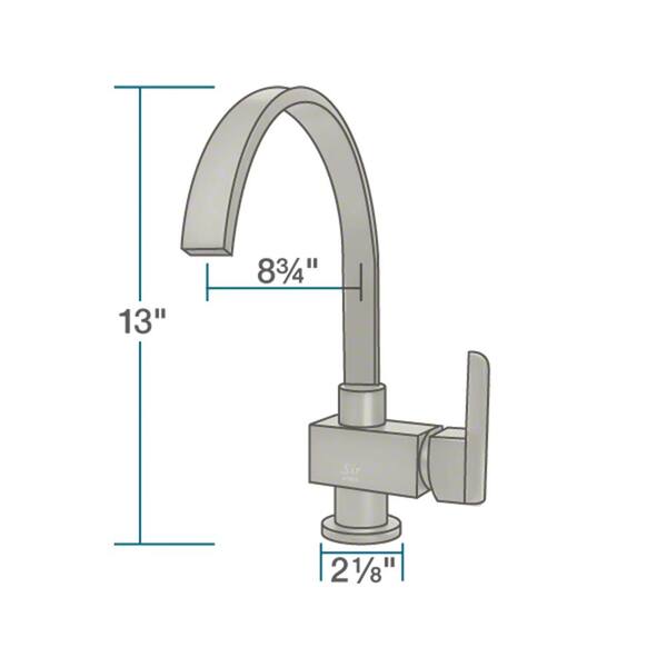Mr Direct Single Handle Bar Faucet In Brushed Nickel 712 Bn The Home Depot