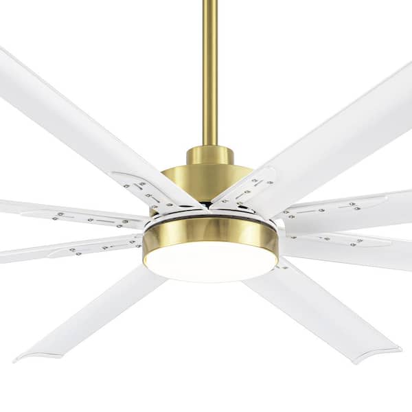 Gabriel 6 ft. Indoor Gold/White Ceiling Fan with 3-Color-Temperature LED Light with Remote Included
