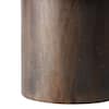 Liv & Skye 48 in. Brown Modern Oval Travertine Stone Top Coffee Table with Mango Wood Base 21493