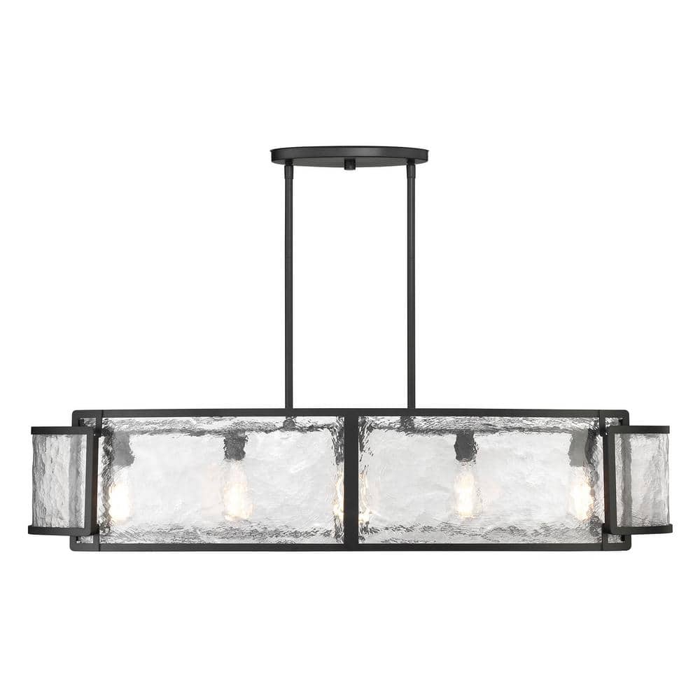 Bella Collina 5-Light Coal and Clear Glass Linear Chandelier