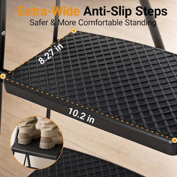4.5 ft. Steel Folding Step Ladder (9 ft. Reach Height) with 500 lb. Load Capacity Type IAA Duty Rating
