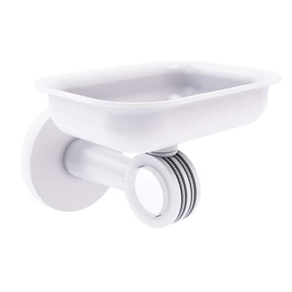 Allied Brass Rectangular Soap Basket in Matte White Allied Brass Rectangular Soap Basket in Matte White