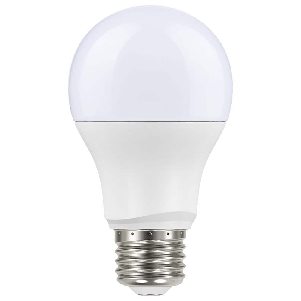 60-Watt Equivalent A19 E26 Base Frost 5000K Indoor/Outdoor Non-Dimmable A-Style Dusk to Dawn LED Light Bulb (24-Pack)