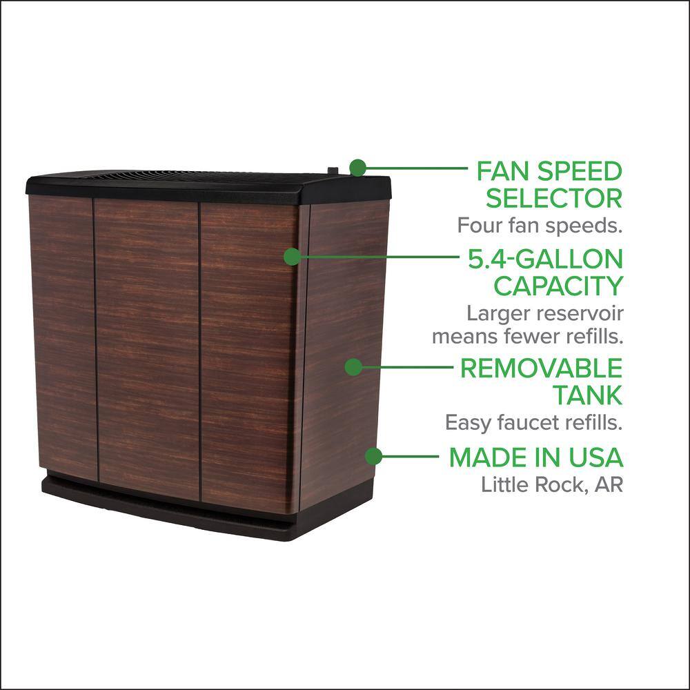 Alliance Dark Brown Evaporative Humidifier with Copper Finish