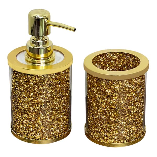 Glitz Gold Bath Accessories