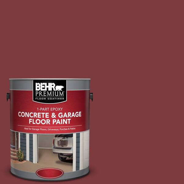 BEHR Premium 1 gal. #PFC-02 Brick Red 1-Part Epoxy Satin Interior/Exterior Concrete and Garage Floor Paint