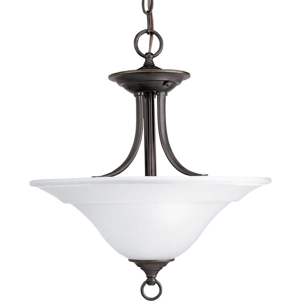 Antique Bronze 16" Glass Bowl Ceiling Light