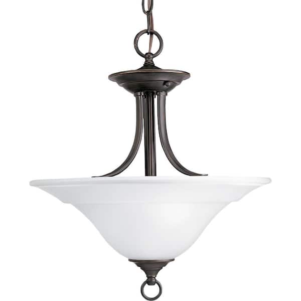Progress Lighting Trinity Antique Bronze 2-Light Semi-Flush Mount