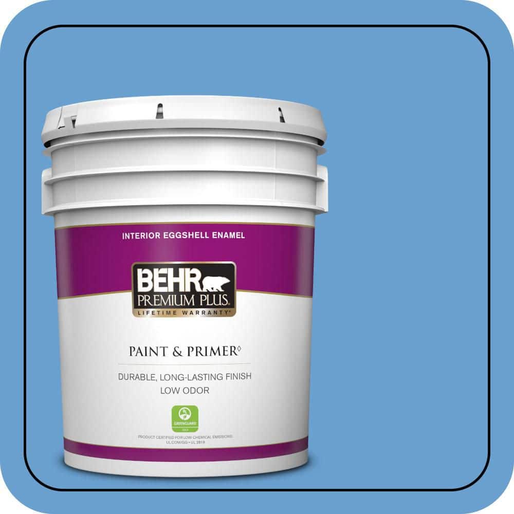 5 gal. #P520-4 Cornflower Eggshell Enamel Low Odor Interior Paint & Primer product image for price tracking