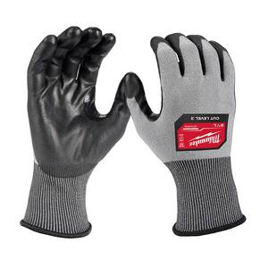 Large High Dexterity Cut 3 Resistant Polyurethane Dipped Work Gloves