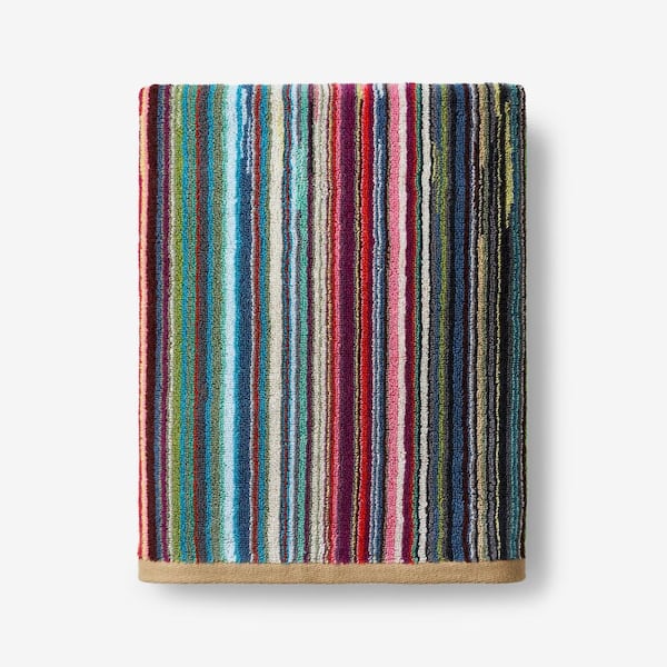 Rhythm Multicolored Striped Cotton Bath Towel