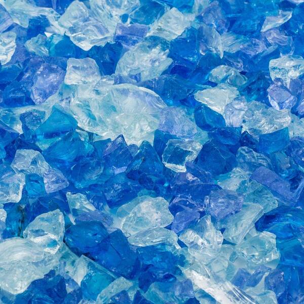 Margo Garden Products 2 lb. Blue Hawaii Landscape Glass 1/4 in.