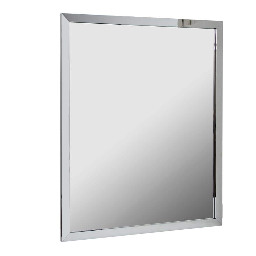 Medium Rectangular Silver Aluminum Wall Mirror