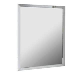 Reflections 30 in. W x 36 in. H Single Wall Framed Mirror in Chrome