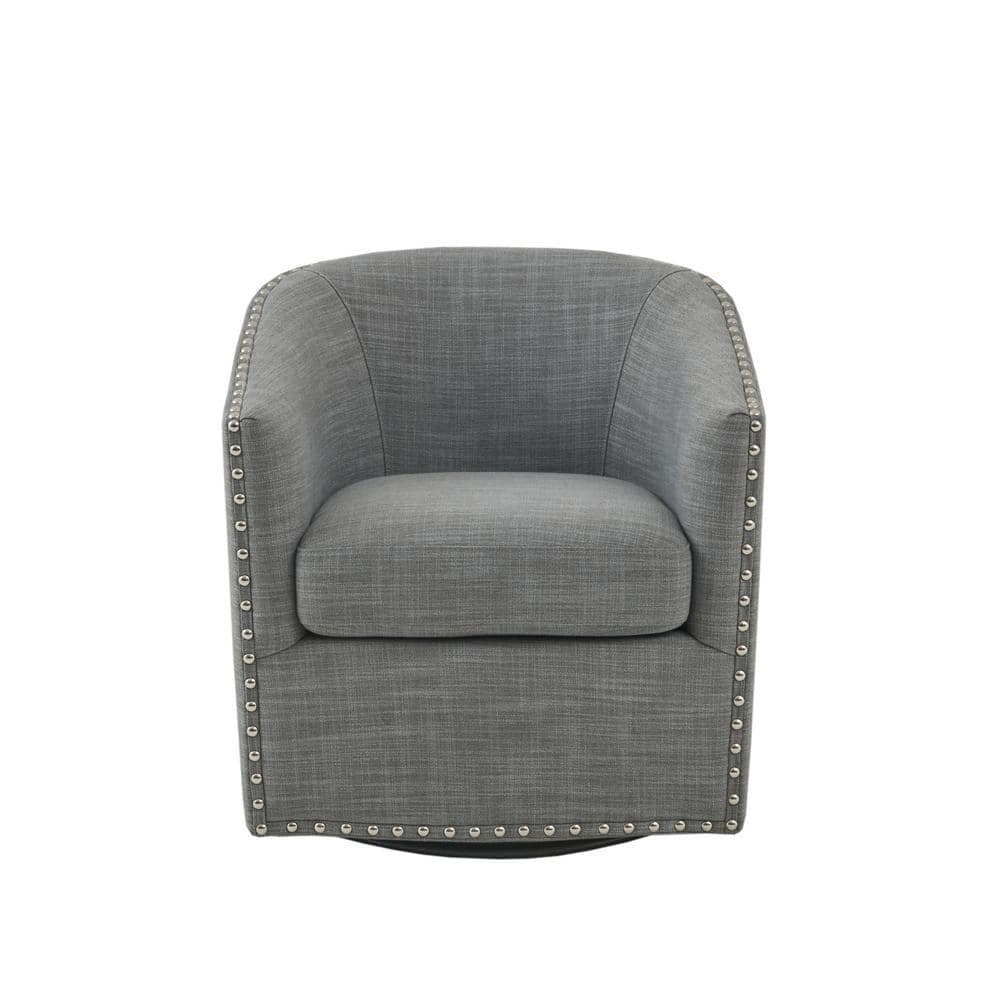 Madison Park Memo Grey 360° Swivel Chair MP103-1071 - The Home Depot