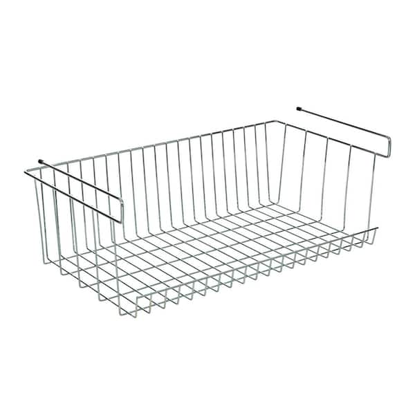 10 in. H x 20 in. W Chrome Alloy 1-Drawer Wire Basket